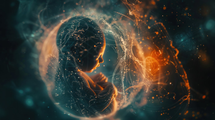 utero materno con neonato