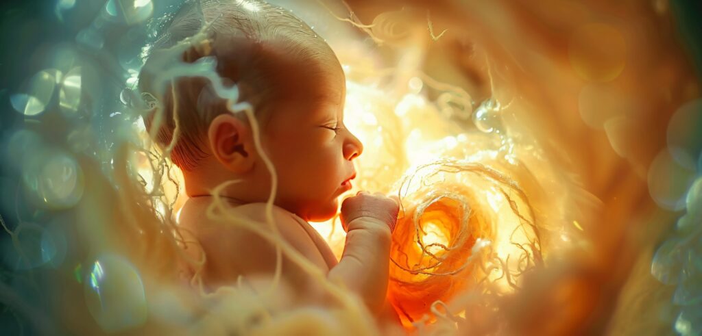 Bambino nel grembo materno